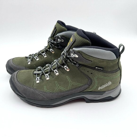 NEW Men's Asolo Falcon GV Gore-Tex GTX Waterproof Suede Hiking Boots Green